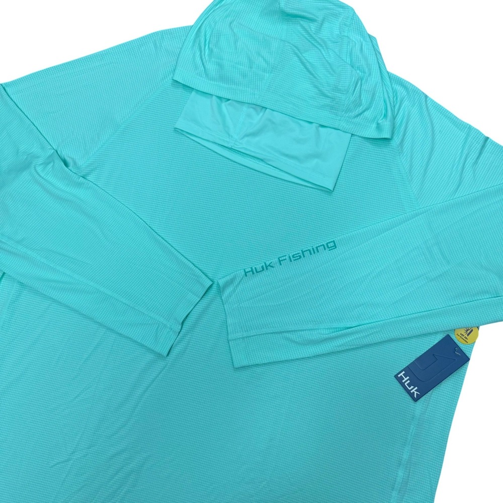 Huk A1A Hoodie Fishing Shirt Mens XXXL Green UPF 50+ Sun Protection H1200440 NEW